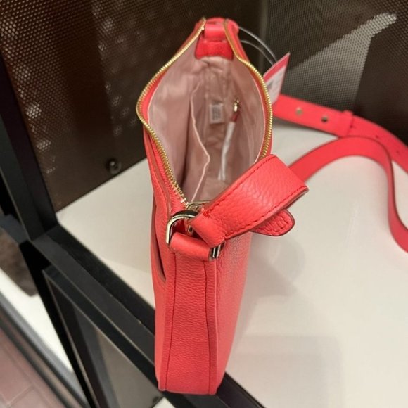 Kate Spade Run around medium crossbody Pebble Leather Peach PXR00405 - Picture 9 of 12